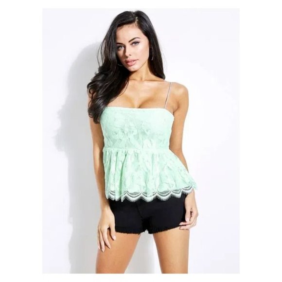 Guess Francine Peplum Tank Top M - Picture 1 of 3